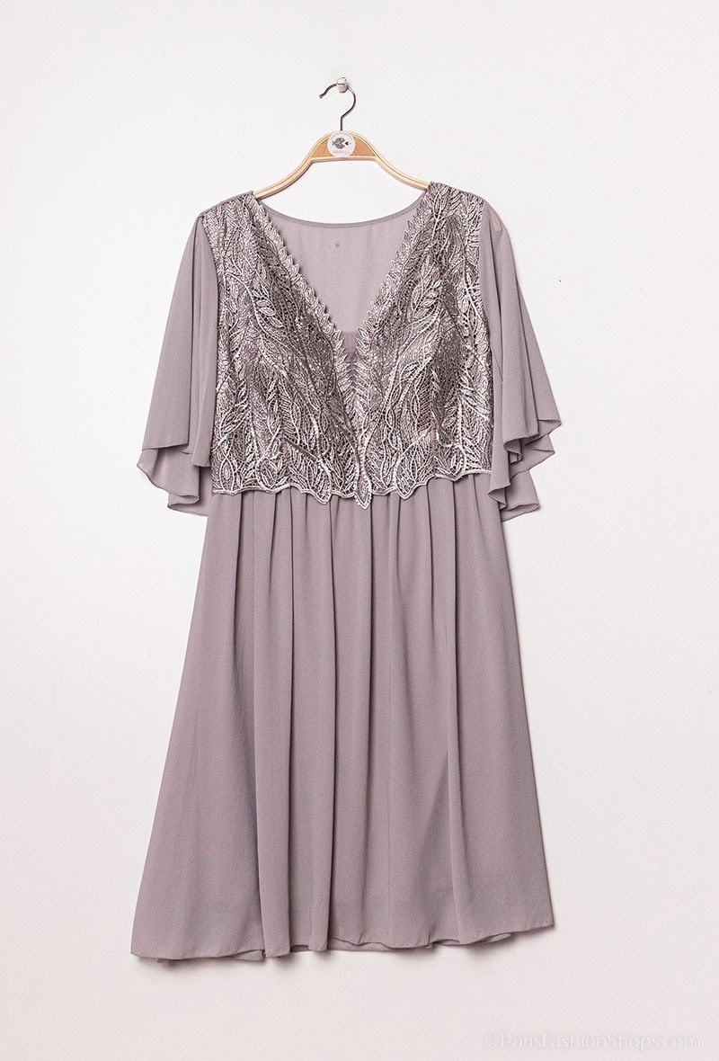 Vestido gris online claro